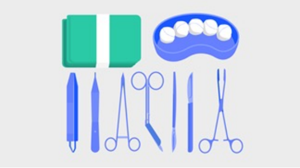 Illustration of surgery tools