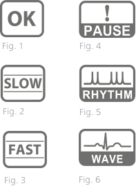 Mobile heart rhythm monitor icons