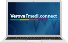 Bild eines Computers mit Bildschirmansicht von Veroval® medi.connect