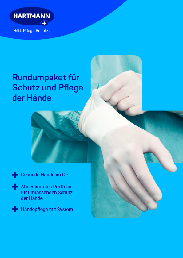 Folder Schutz und Pflege der Hande im OP